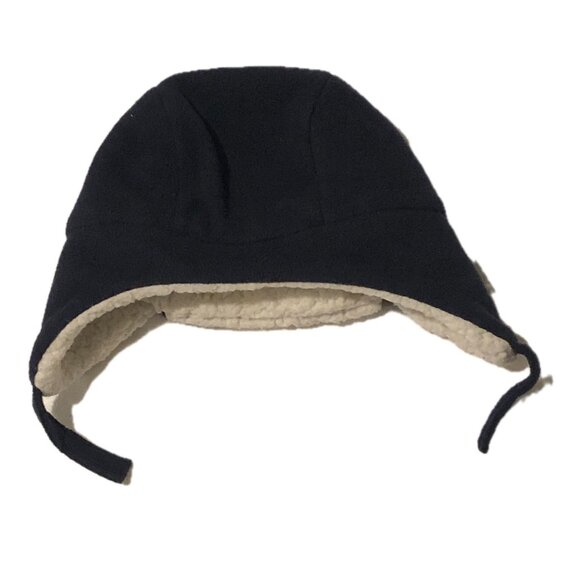 Place Dark Blue Cap Beanie Sherpa Lining Closure Under Chin 6-12M - Picture 2 of 7